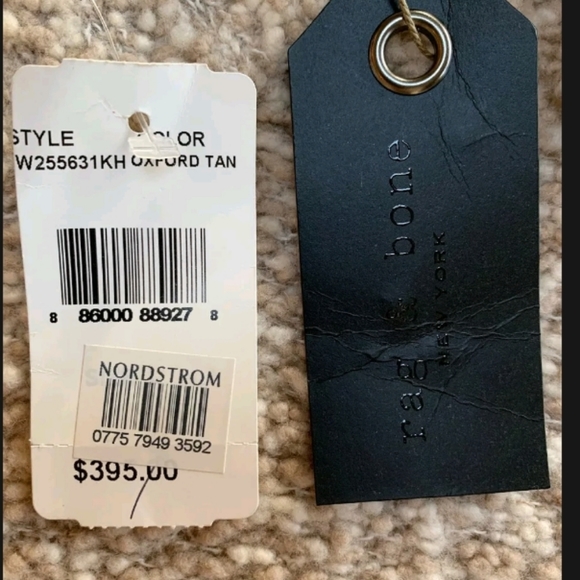 Rag & Bone tan white MERINO wool over-size sweater xxs cy - Picture 5 of 11